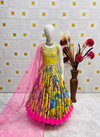 OC 228 Heavy Chinon With Embroidery Sequence Work With Soft Printed Work Gown With Dupatta Wholesale Online